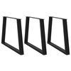 vidaXL Esstisch Beine V-Form 3 St&uuml;ck Schwarz 100x(72-73,3) cm Stahl