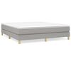 vidaXL Boxspringbett mit Matratze Hellgrau 160x200 cm Stoff