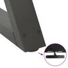 vidaXL Esstisch Beine 2 St&uuml;ck Anthrazit 70x(72-73,3) cm Stahl