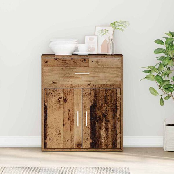 vidaXL Sideboard mit Schubladen Altholz 60 x 31 x 70 cm Holzwerkstoff