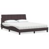 vidaXL Bett mit Matratze "Hanko" Dunkelbraun 160x200 cm Stoff