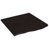 vidaXL Wandregal Dunkelbraun 60x60x2 cm Massivholz Eiche Behandelt