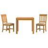vidaXL Essgruppe 3 stk. Beige Massivholz Eiche