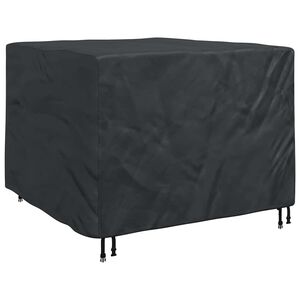 vidaXL M&ouml;belbezug Schwarz 125 x 125 x 74 cm 210D Oxford Stoff