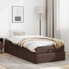 vidaXL Ottoman-Bett mit Matratze Braun 90x200 cm Kunstleder