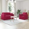 vidaXL Sofa 2 pcs Weinrot