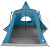 vidaXL Teepee Zelt mit Dach mit Speicher Blau 545 x 450 x 295 cm