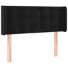 vidaXL Kopfteil mit Ohren Schwarz 83x16x78/88 cm Samt