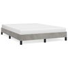 vidaXL Bettgestell ohne Matratze Hellgrau 140x190 cm Samt