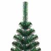 vidaXL K&uuml;nstlicher vorbeleuchteter Weihnachtsbaum Gr&uuml;n 120 cm