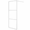 vidaXL Duschwand f&uuml;r Begehbare Dusche Silbern 80x195 cm ESG-Klarglas