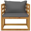 vidaXL 10-tlg. Garten-Lounge-Set mit Auflagen Massivholz Akazie