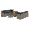 vidaXL Gartensofa-set mit Kissen 11 pcs Grau