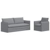 vidaXL Sofa Set 2 pcs Hellgrau 196 x 82 x 85 cm Stoff