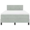 vidaXL Boxspringbett mit Matratze Hellgrau 120 x 200 cm Samt