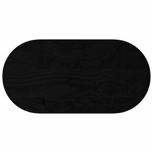 vidaXL Tischplatte Dunkelbraun 80x40x2 cm Massivholz Eiche Oval