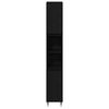 vidaXL Badezimmerschrank mit T&uuml;r Schwarz Eichen-Optik 30 x 30 x 190 cm