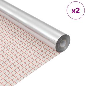 vidaXL Selbstklebende Spiegel-Folie 60 x 150 cm 2 Stk. Silber PET