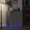vidaXL LED-Sideboard Graues Sonoma 71 x 34,5 x 75 cm Holzwerkstoff