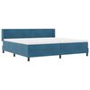 vidaXL Boxspringbett mit Matratze Dunkelblau 200 x 200 cm Samt