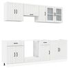 vidaXL 8-tlg. K&uuml;chenschrank-Set Lucca Hochglanz-Wei&szlig; Holzwerkstoff