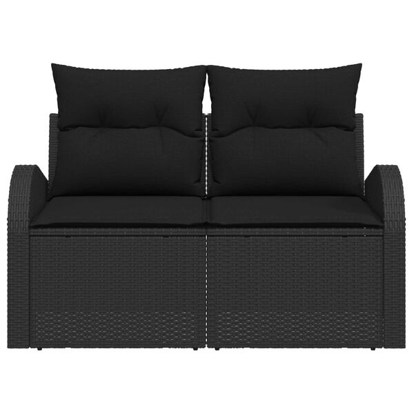 vidaXL Gartensofa Schwarz 124 x 62 x 69cm Poly-Rattan