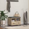 vidaXL Flurbank mit Kissen mit Schubladen Sonoma-Eiche 60 x 38 x 46 cm