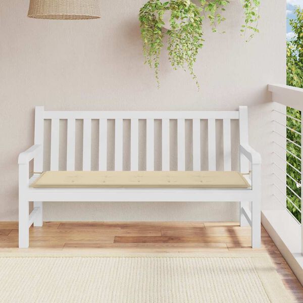 vidaXL Gartenbank-Auflage Beige 150x50x2 cm Oxford-Gewebe