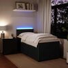 vidaXL Boxspringbett mit Matratze Schwarz 100x200 cm Samt