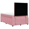 vidaXL Boxspringbett mit Matratze Rosa 120x190 cm Samt