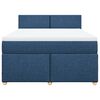 vidaXL Boxspringbett mit Matratze Blau 160x200 cm Stoff