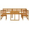 vidaXL Garten Bistro Set 6 pcs Braun Akazie Massivholz
