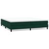vidaXL Boxspringbett ohne Matratze Dunkelgr&uuml;n 200x210 cm Samt