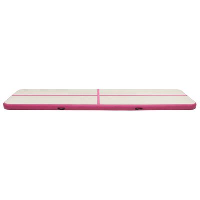 vidaXL Aufblasbare Gymnastikmatte mit Pumpe 800x100x15 cm PVC Rosa