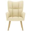 vidaXL Relaxsessel Creme Stoff
