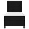vidaXL Boxspringbett mit Matratze Schwarz 90 x 200 cm Stoff