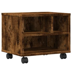 vidaXL Druckerständer mit Rollen Räuchereiche 41x32x34,5 cm