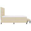 vidaXL Boxspringbett mit Matratze Creme 180 x 200 cm Stoff