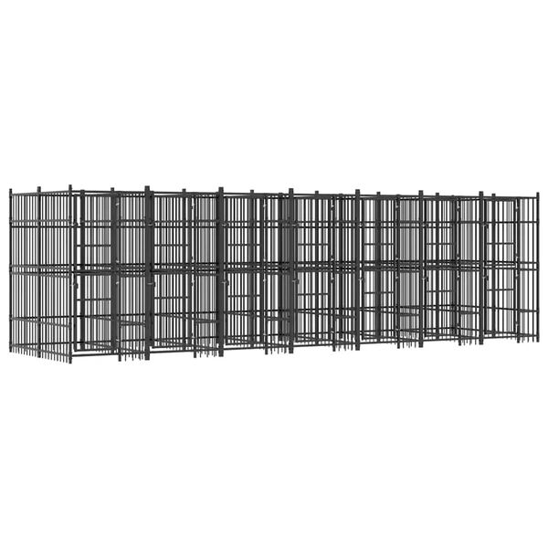 vidaXL Outdoor-Hundezwinger Stahl 12,9 m&sup2;