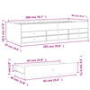 vidaXL Tagesbett mit Schubladen ohne Matratze Betongrau 90x200 cm