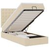 vidaXL Ottoman-Bett mit Matratze & LEDs Creme 80x200 cm Stoff