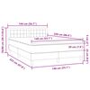vidaXL Boxspringbett mit Matratze Dunkelgrau 140x220 cm Samt