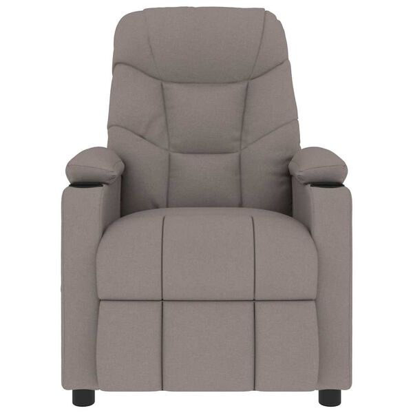 vidaXL Massagesessel Taupe Stoff