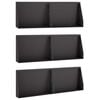 vidaXL St&uuml;tzmauer 6 stk. 60 x 12 x 30 cm Stahl Schwarz