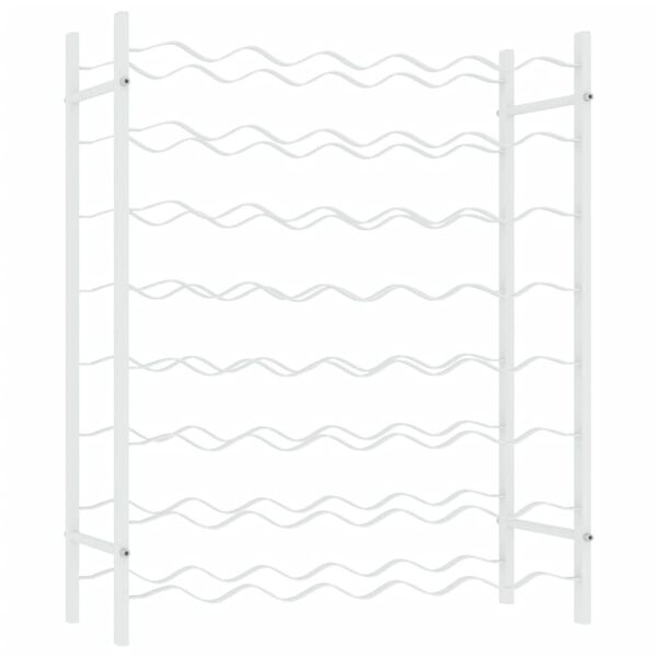 vidaXL Weinregal f&uuml;r 48 Flaschen Wei&szlig; Metall