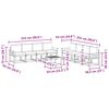 vidaXL Outdoor-Sofagarnitur 9 pcs Natur und Creme Massivholz Akazie