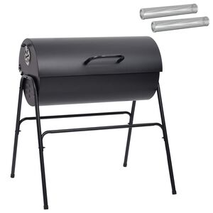 vidaXL Fassgrill mit 2 Kochrosten 3 stk. 80 x 73 x 90 cm Metall