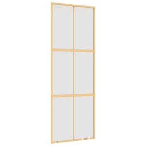 vidaXL Schiebet&uuml;r Golden 76x205 cm Matt ESG-Glas und Aluminium