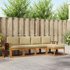vidaXL Outdoor-Sofagarnitur 5 pcs Natur und Beige Massivholz Akazie