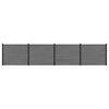 vidaXL Zaunelement 4 pcs WPC und Aluminium Grau